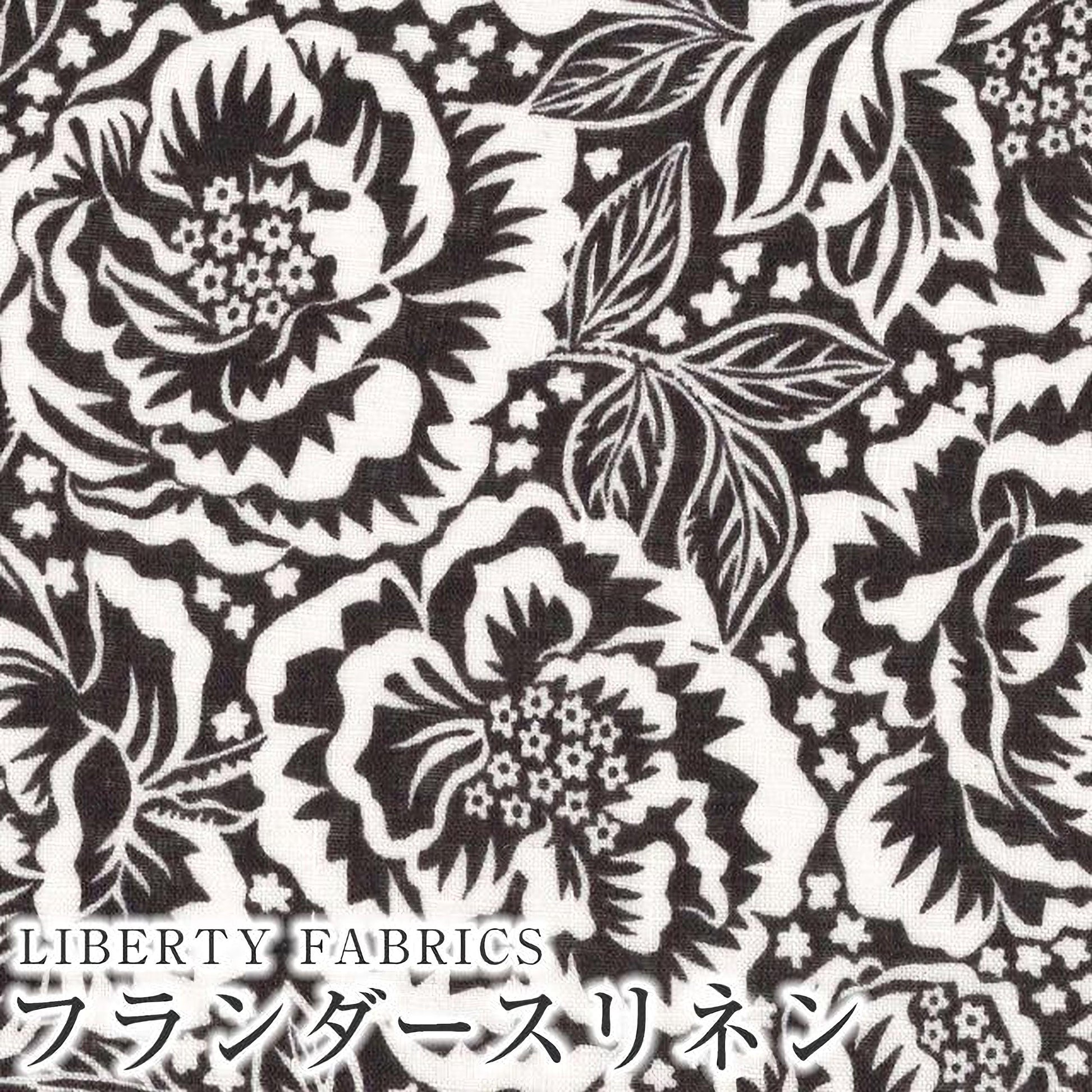 The image is a black and white pattern with floral designs, and it appears to be a fabric or textile with a repeating floral motif.
