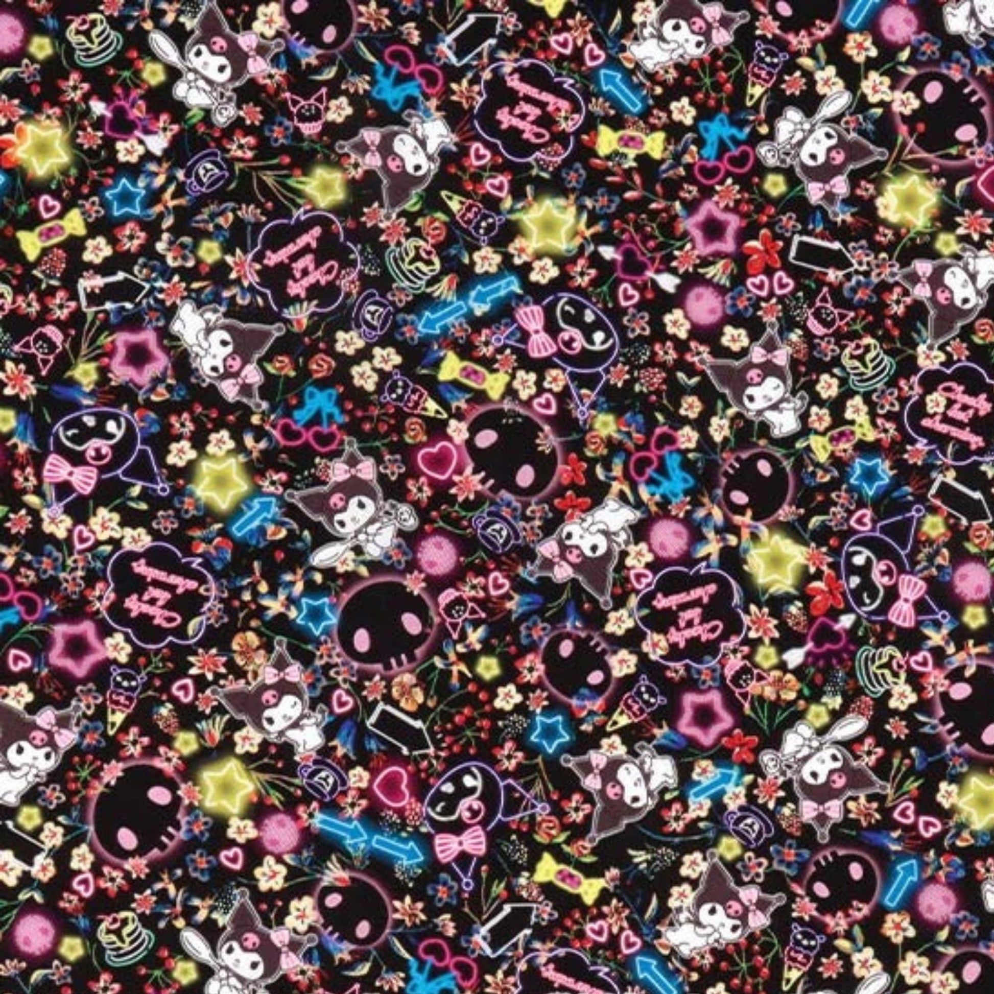 The image is a collage of various colorful and whimsical images, including cartoon-like characters, flowers, stars, and other decorative elements. The overall composition is vibrant and visually engaging, with a mix of different shapes, sizes, and colors.