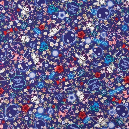 The image is a vibrant and colorful collage featuring various cartoon-like characters, flowers, stars, and other decorative elements in shades of blue, purple, and pink. The collage appears to be a playful and whimsical arrangement of various elements, creating a visually engaging and lively composition.