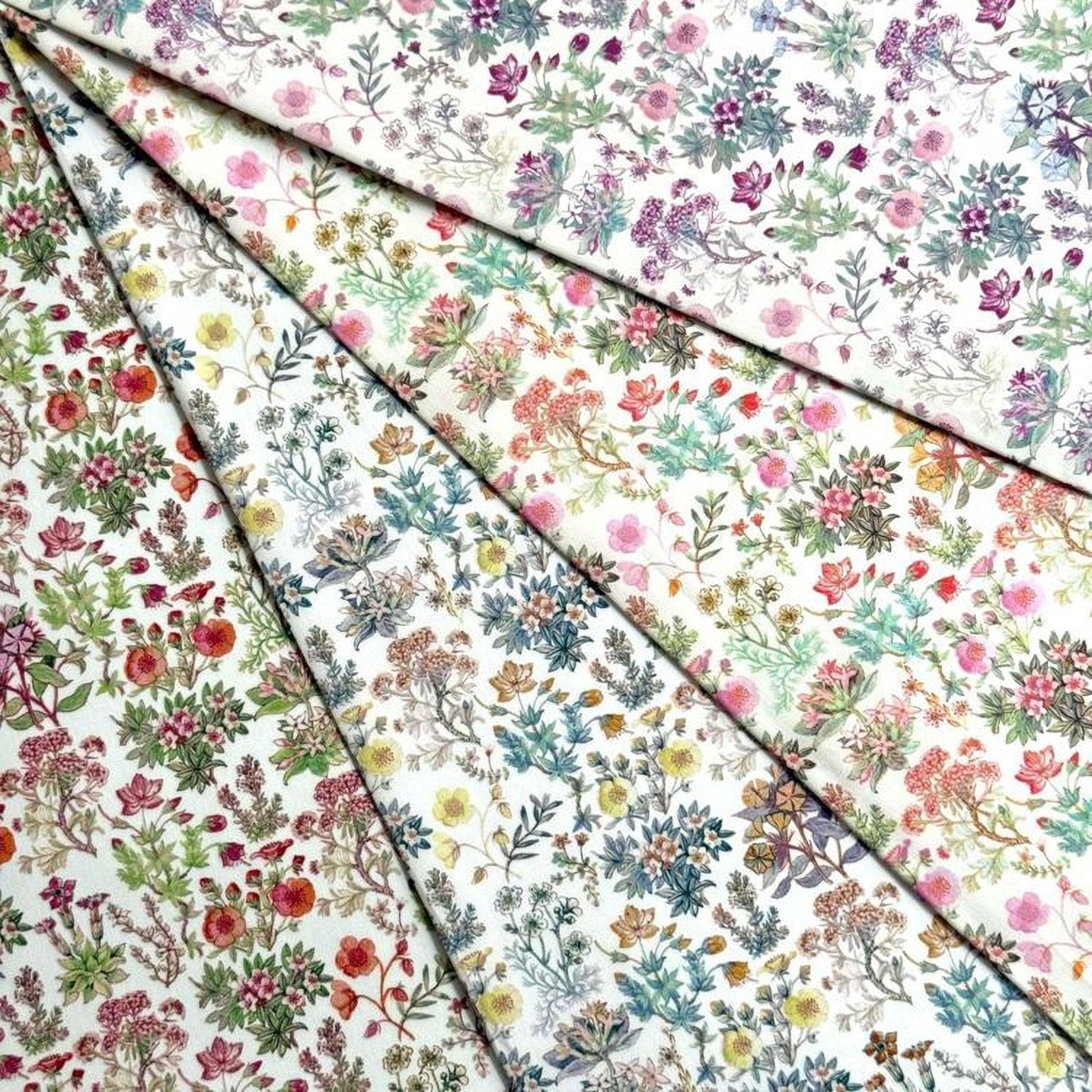 The image is a collage of various floral patterns, featuring a range of colors and designs. The patterns include a variety of flowers, leaves, and other natural elements, creating a visually appealing and diverse collection.