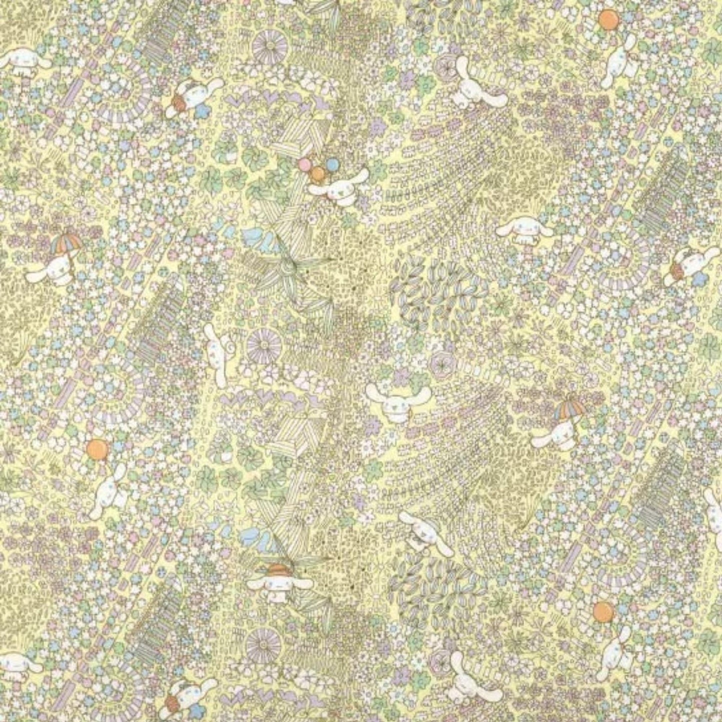 The image is a collage of various colorful and whimsical illustrations, including animals, flowers, and other decorative elements. The overall design is playful and visually engaging, with a focus on bright colors and intricate patterns.