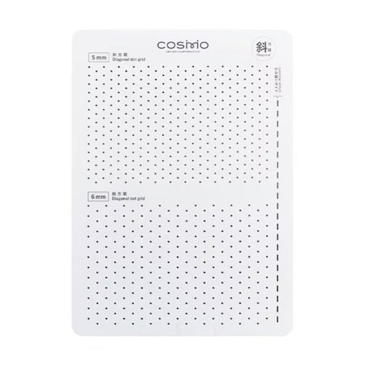 The image is a white paper with a grid pattern of small dots, which appears to be a perforated paper or a pattern for use in various applications.
