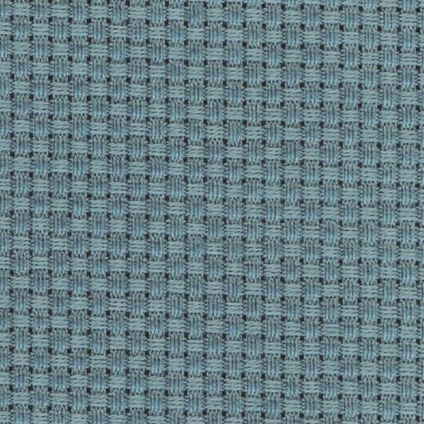 a close-up view of a fabric with a woven pattern in shades of blue. The fabric appears to be made of a material with a grid-like texture, creating a visually interesting and textured appearance.