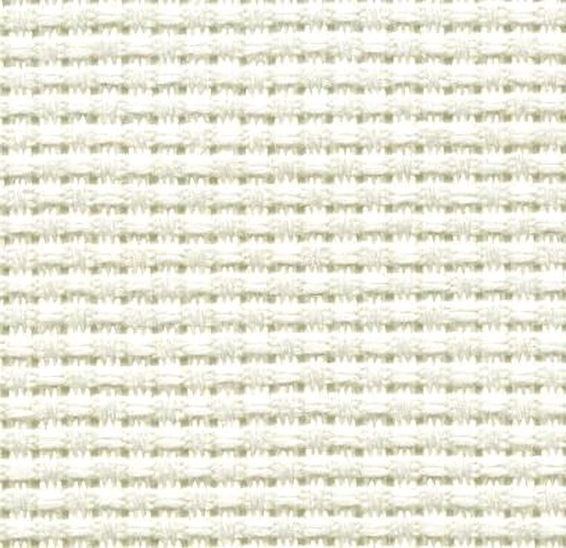 a close-up view of a white, woven fabric with a repeating pattern of small squares or rectangles.