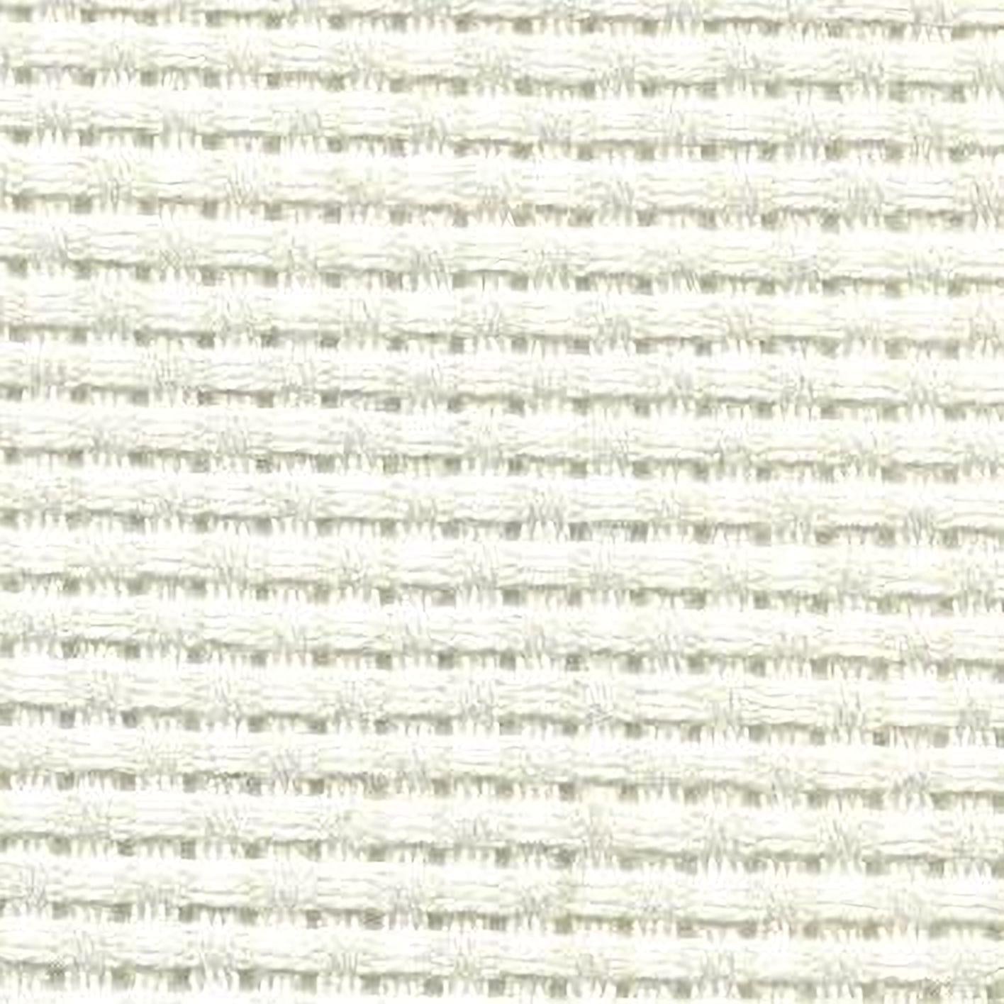 a close-up view of a white, woven fabric with a repeating pattern of small, evenly spaced lines.