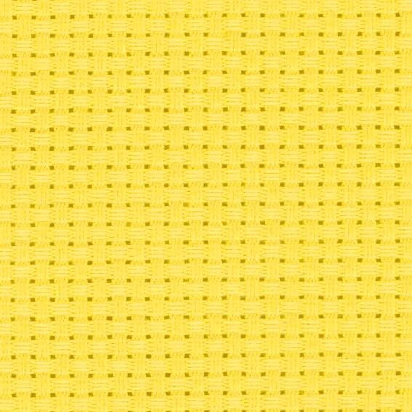 The image is a close-up of a yellow woven fabric with a repeating pattern of small squares or rectangles.