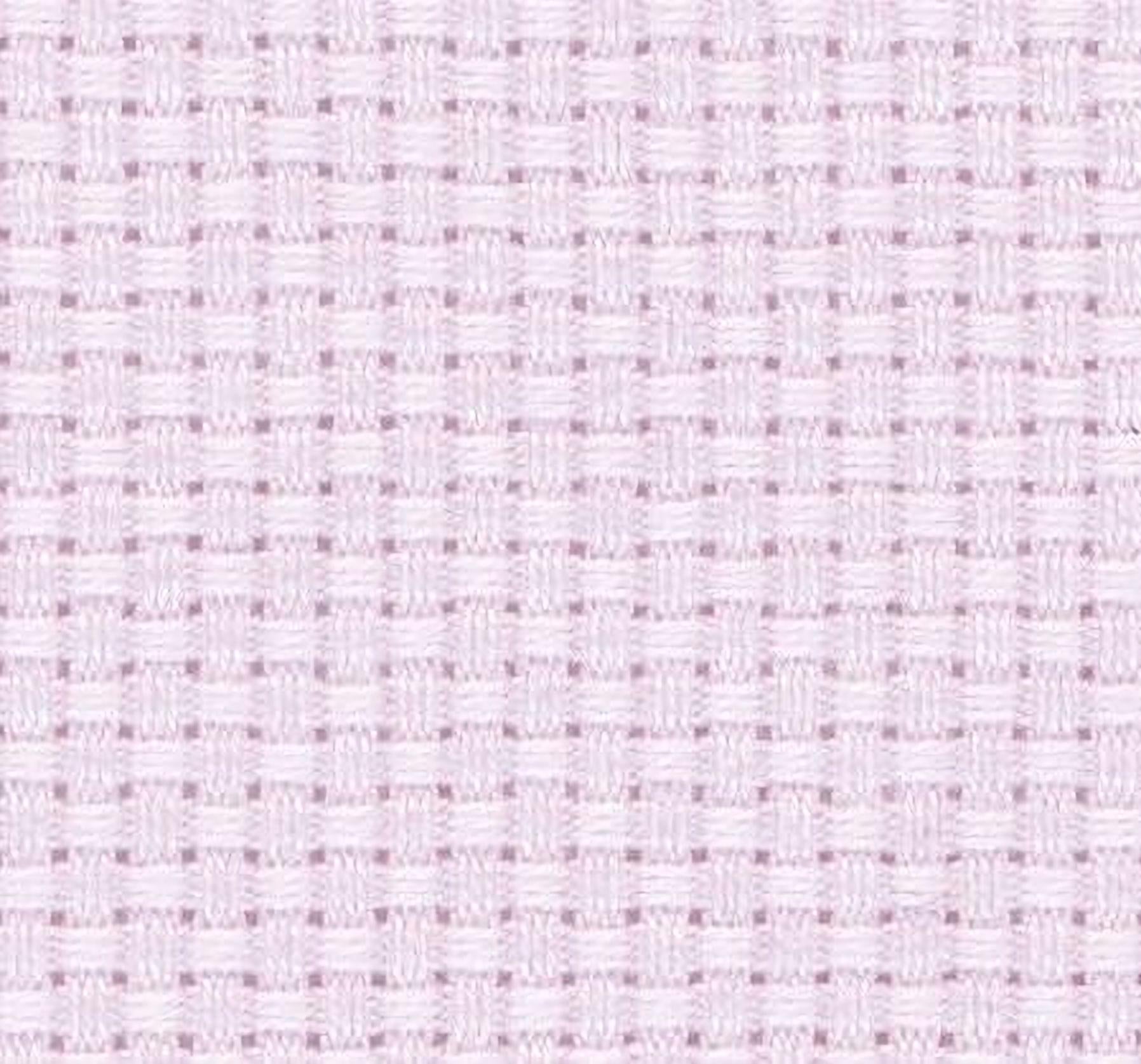 The image is a close-up of a fabric with a pink woven pattern.