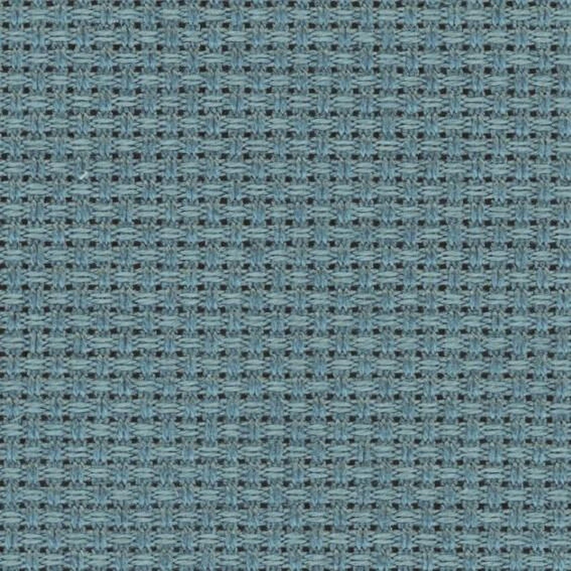 a close-up view of a textured fabric with a woven pattern in shades of blue and gray.