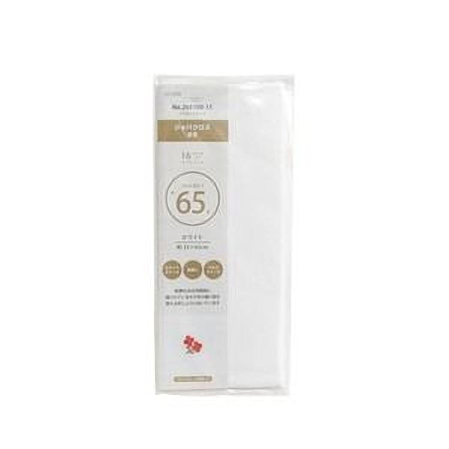 The image is a product packaging for a white paper product, specifically a white paper towel.