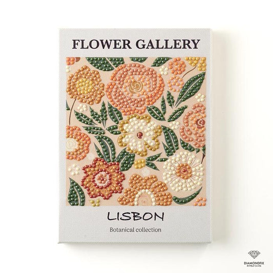 The image is a cover for a "Flower Gallery" featuring a botanical collection of flowers and leaves.