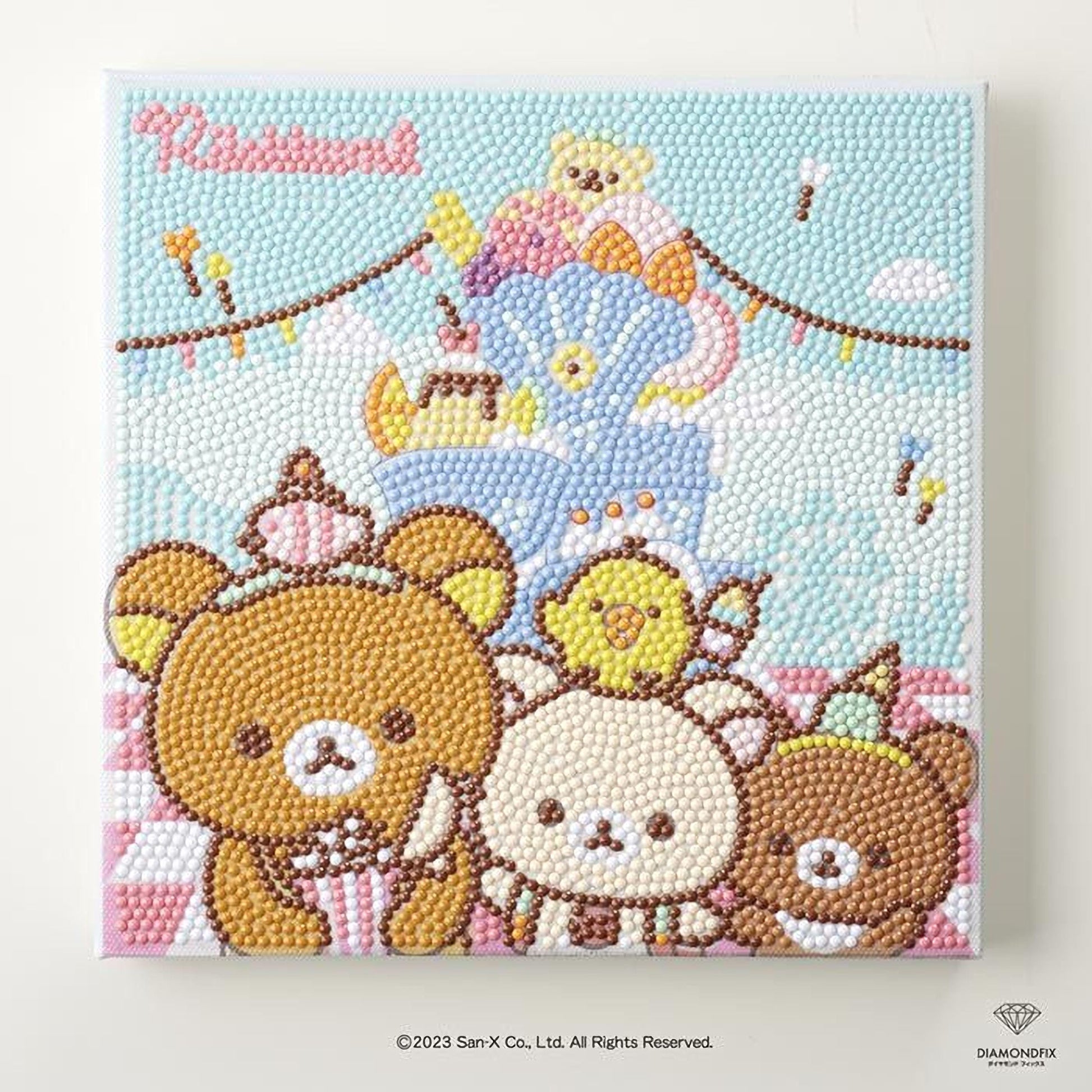A collage of colorful images depicting various cartoon characters, including a bear, a bird, and other playful figures, set against a whimsical background.