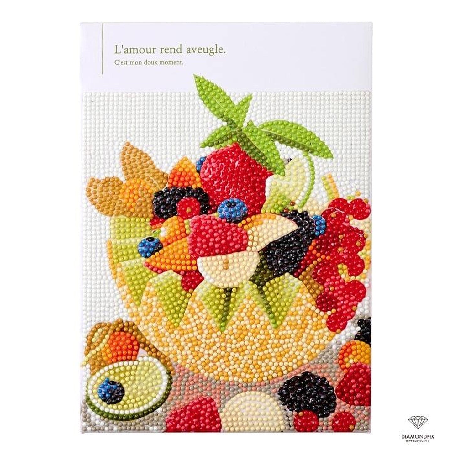 The image is a colorful and vibrant depiction of various fruits, including strawberries, blueberries, and oranges, arranged in a visually appealing manner.