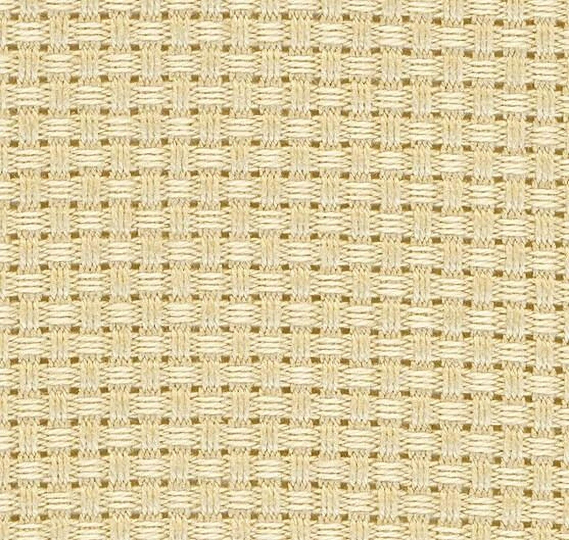 a close-up view of a woven fabric with a repeating pattern of small squares or rectangles, creating a textured and visually interesting surface.