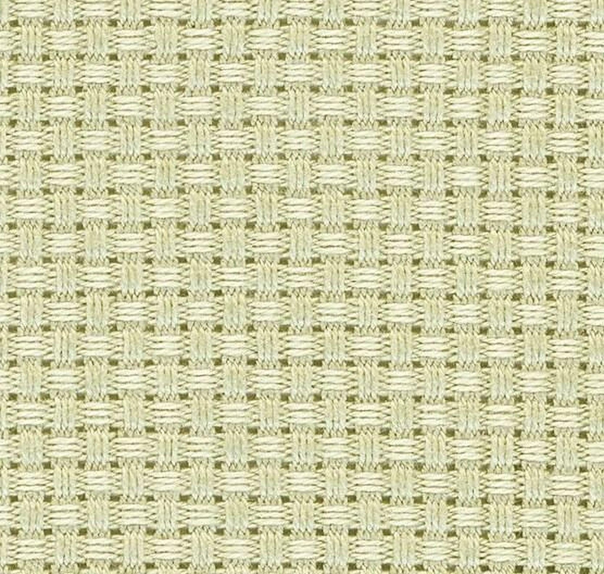 a close-up view of a woven fabric with a repeating pattern of small squares or rectangles, creating a textured and visually interesting surface.