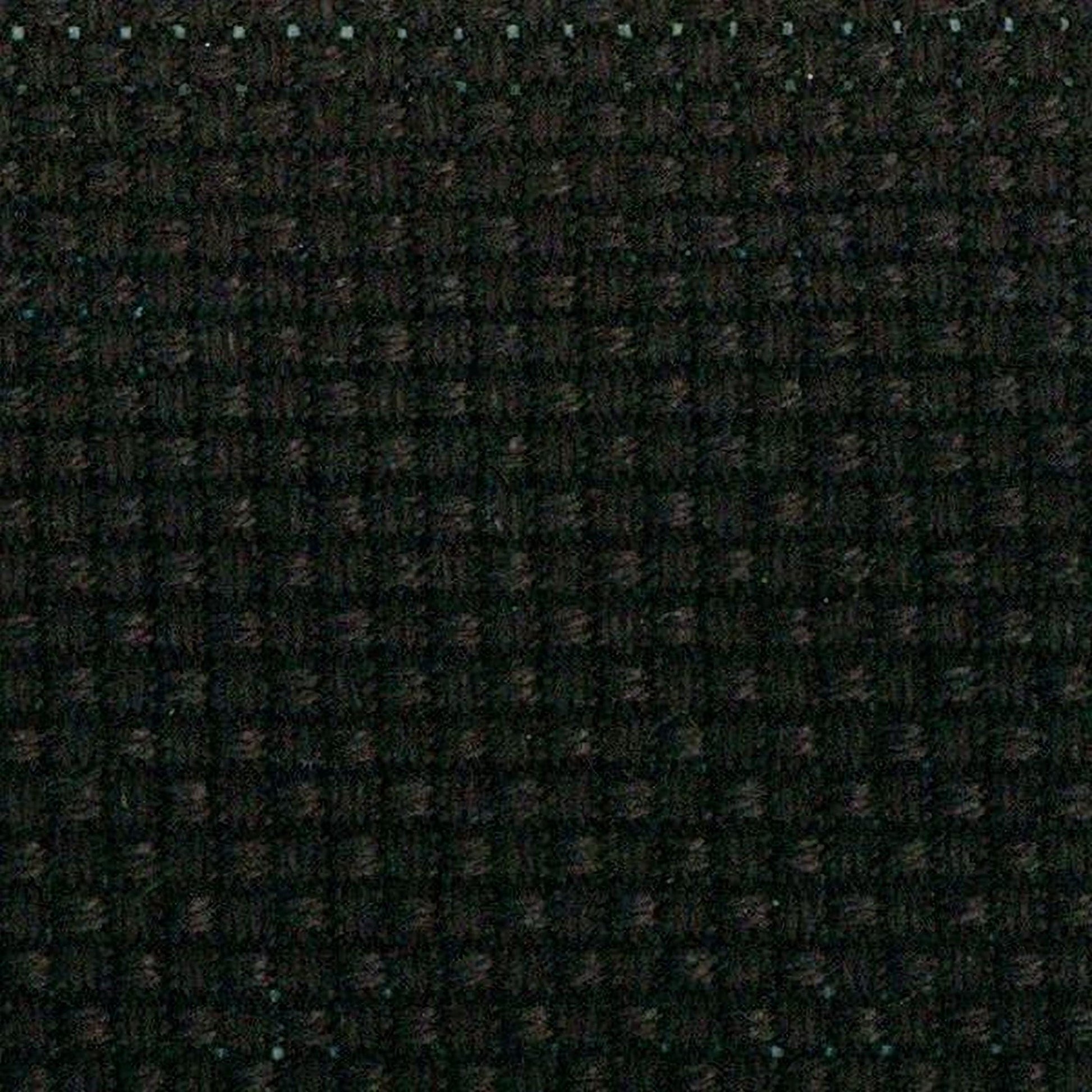 The image is a close-up of a dark, textured fabric with a grid-like pattern.