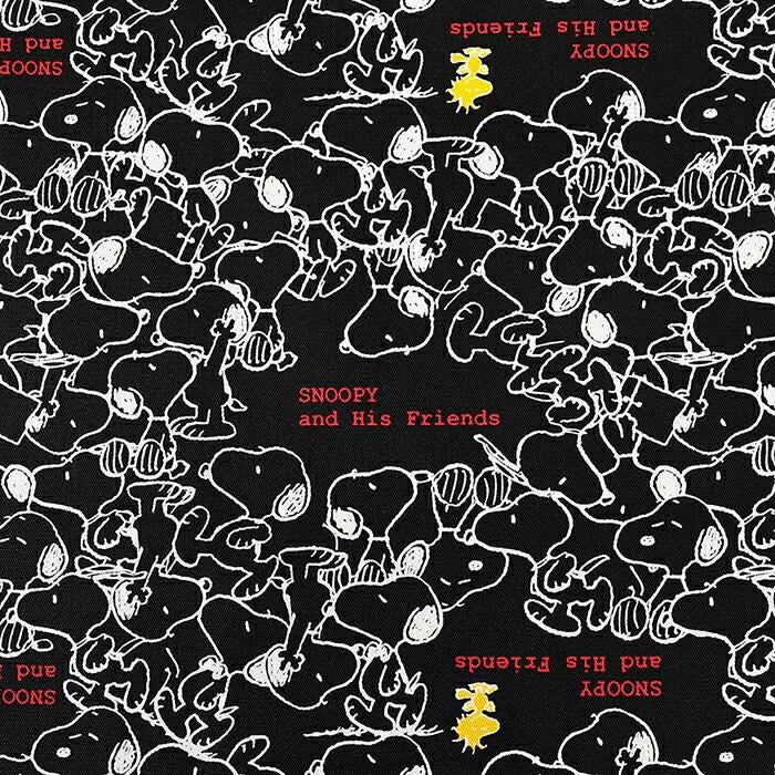 The image is a repeating pattern of silhouetted cartoon characters, likely from the Peanuts comic strip. The characters are arranged in a grid-like pattern, creating a visually striking and repetitive design.