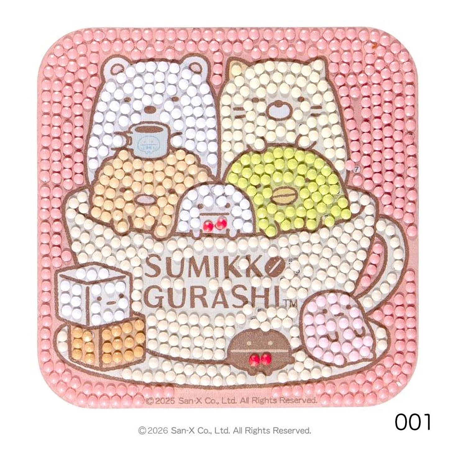 A collage of various cartoon characters, including a bear, cat, and other animals, arranged in a cup-like shape against a pink background.