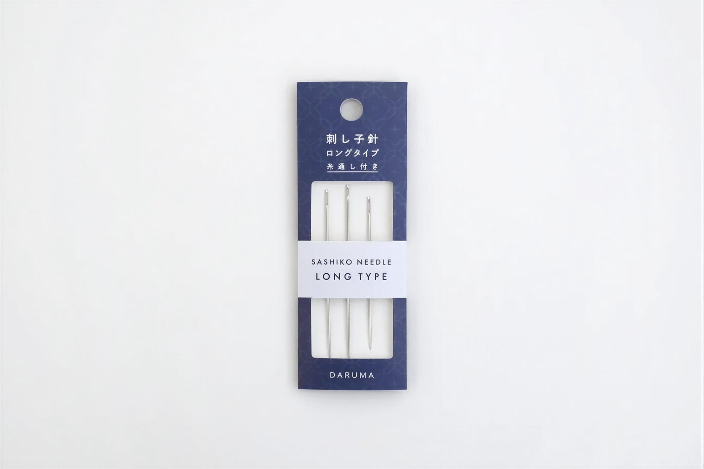 A package of sewing needles with the brand name "Sashiko" printed on it.