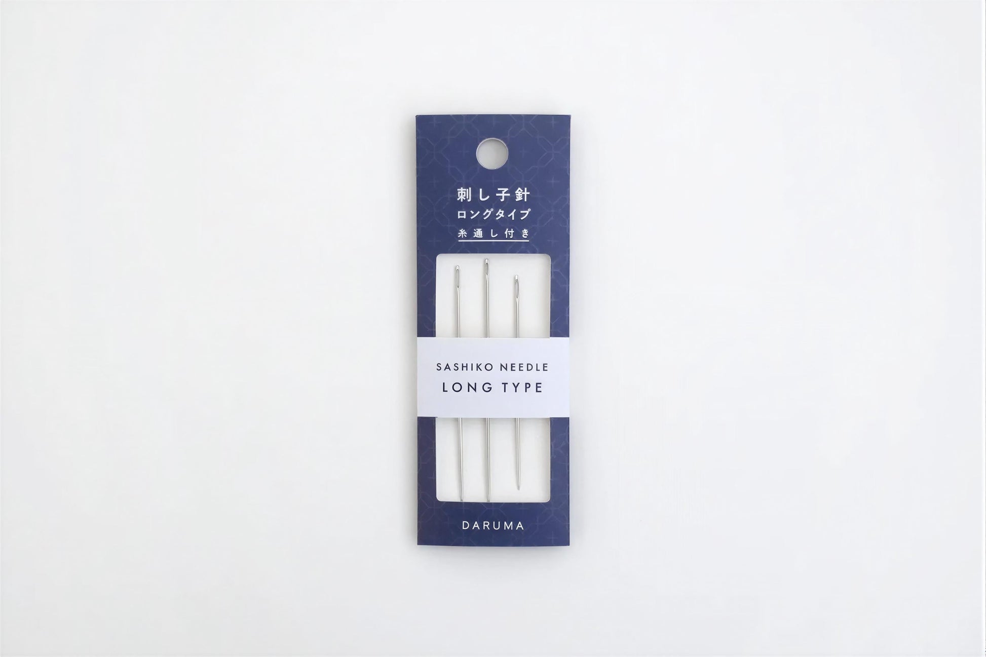 A package of sewing needles with the brand name "Sashiko" printed on it.
