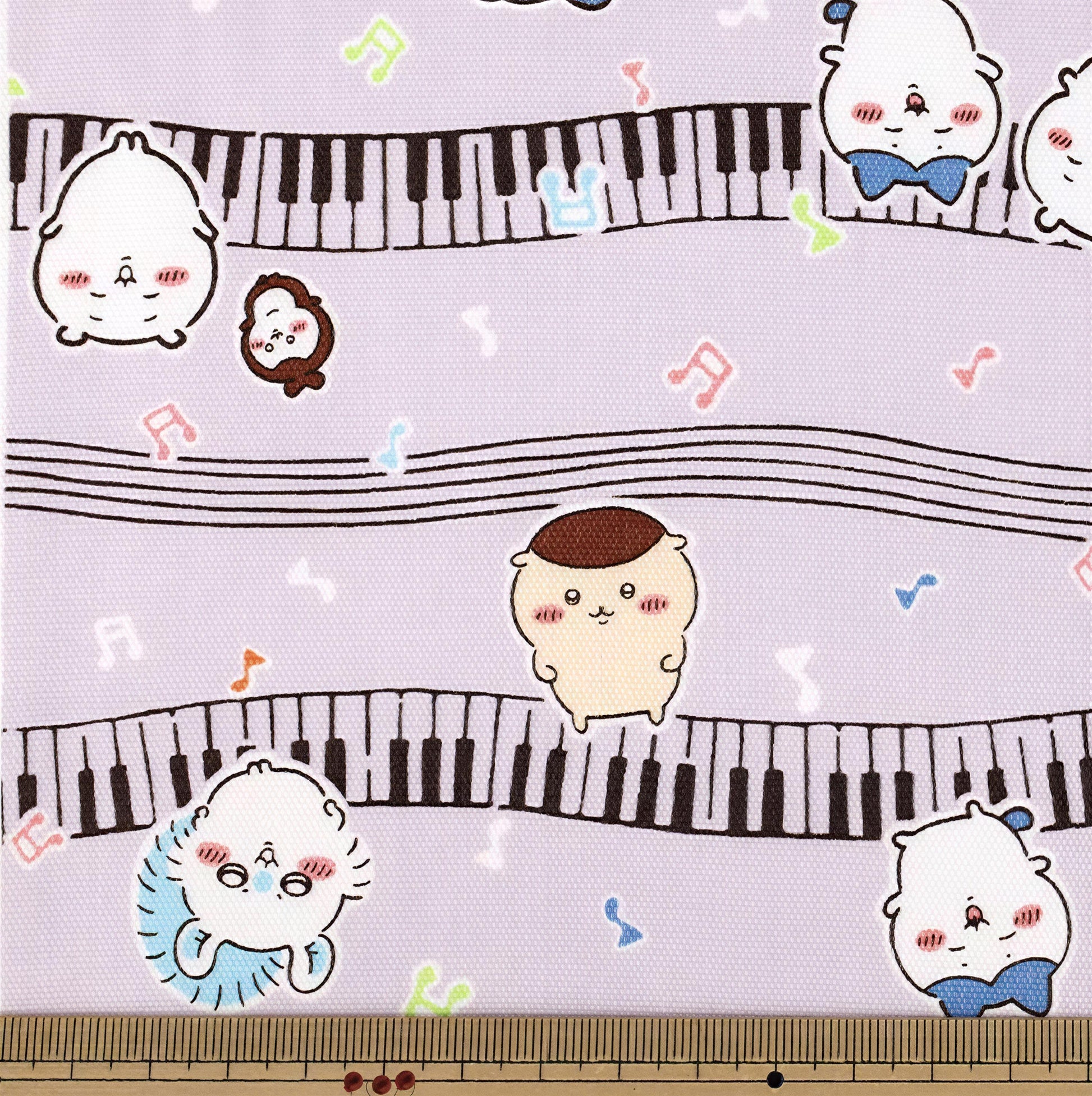 a playful and whimsical scene with a variety of cartoon-style animals and musical instruments.