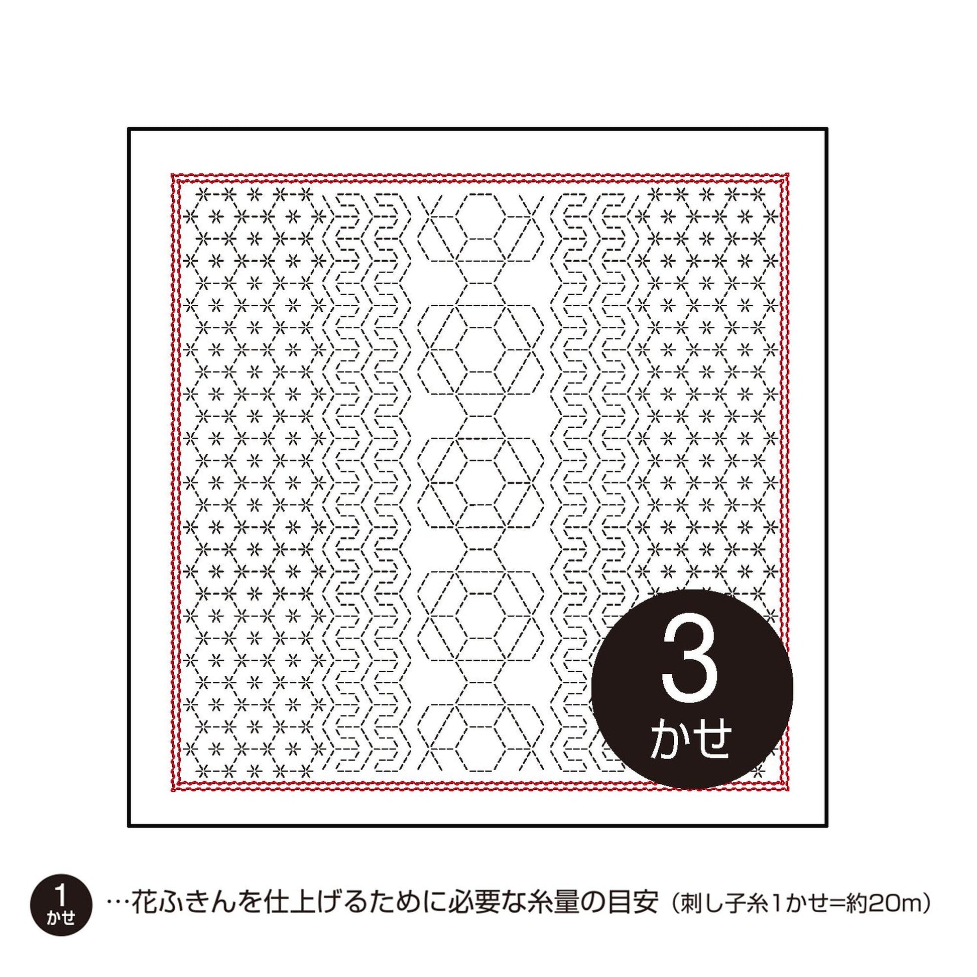 The image is a square with a repeating pattern of hexagons and dots, and there is a number 3 in the bottom right corner.