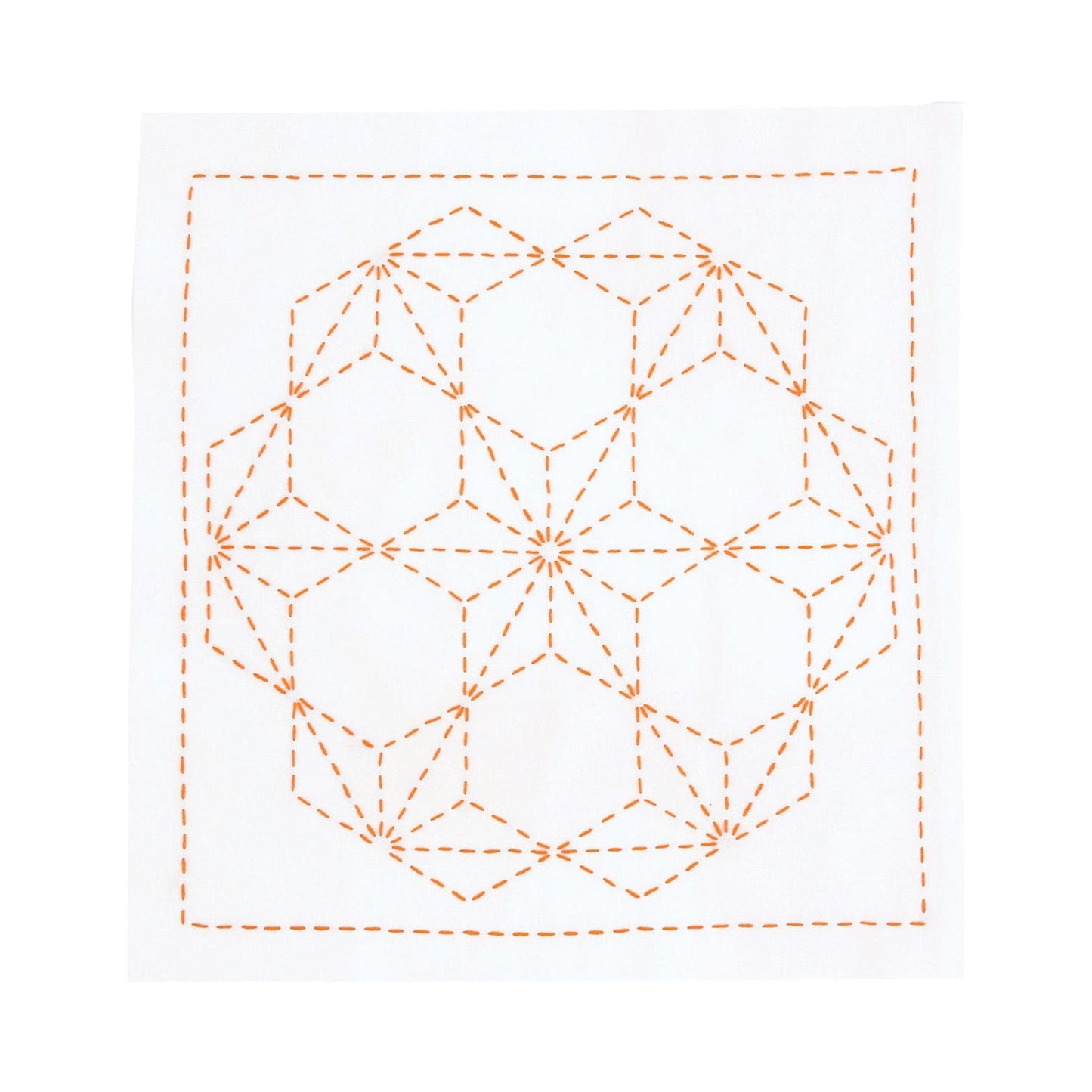 a geometric pattern with a repeating hexagonal design.