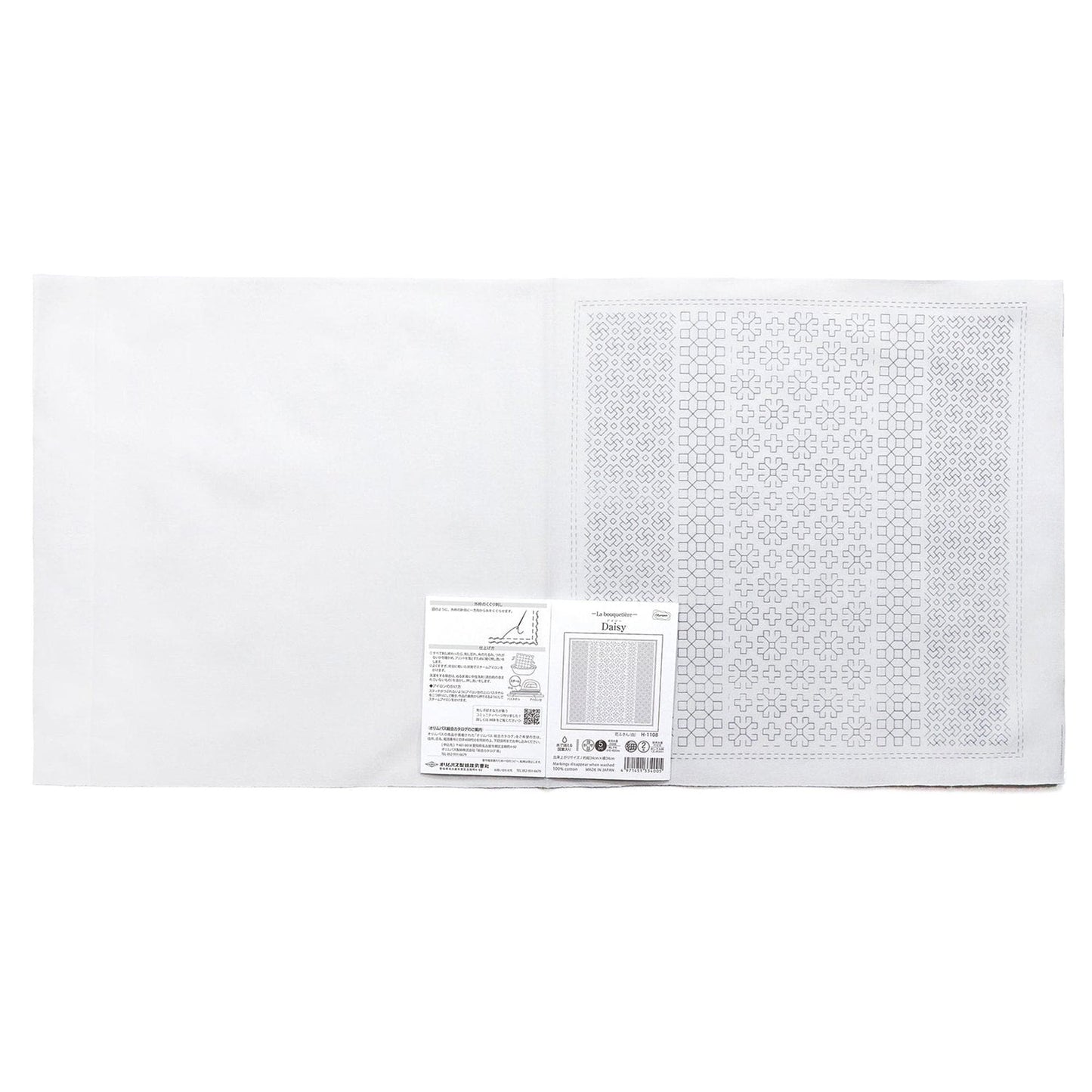 The image is a white background with a printed label or instructions placed on the right side.