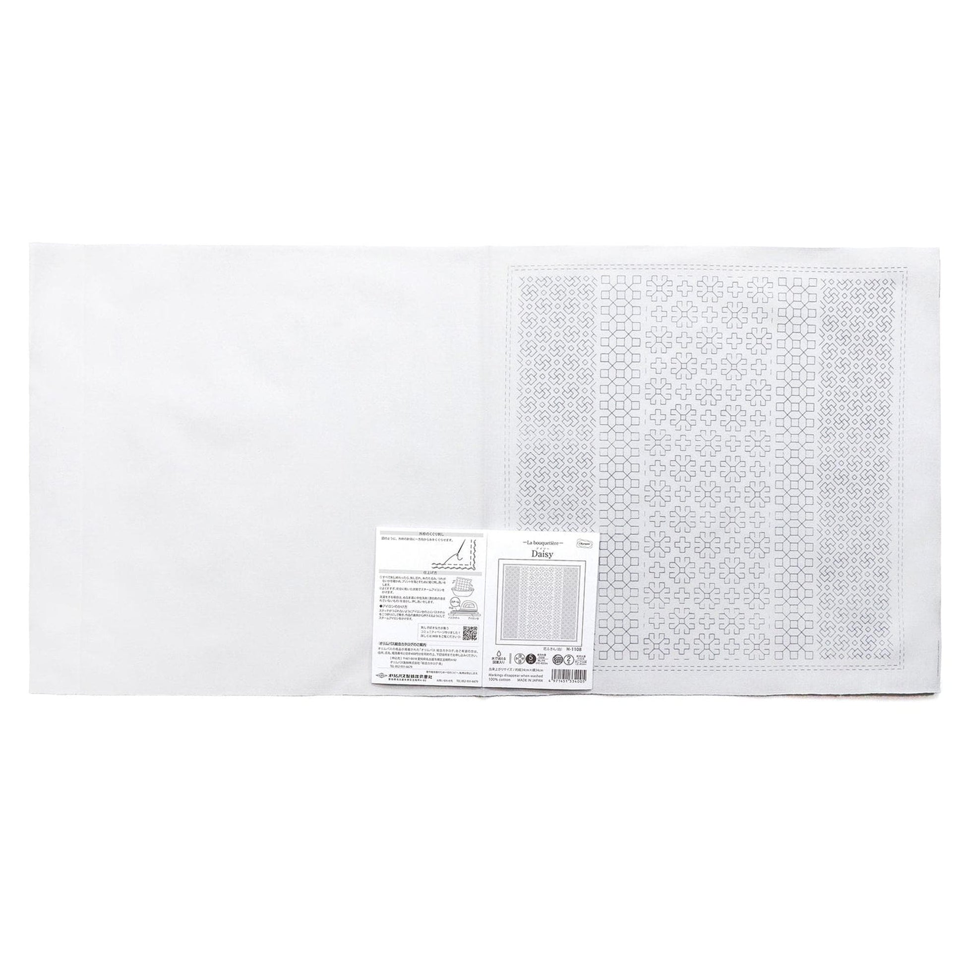 The image is a white background with a printed label or instructions placed on the right side.
