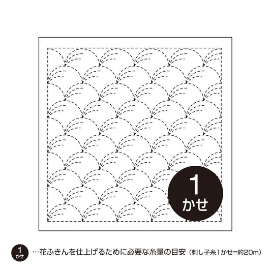 A square with a repeating pattern of dots and lines, and a number 1 in the center.