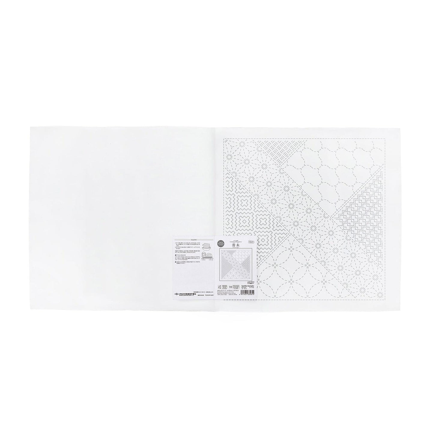 The image is a white square with a black and white pattern on it.