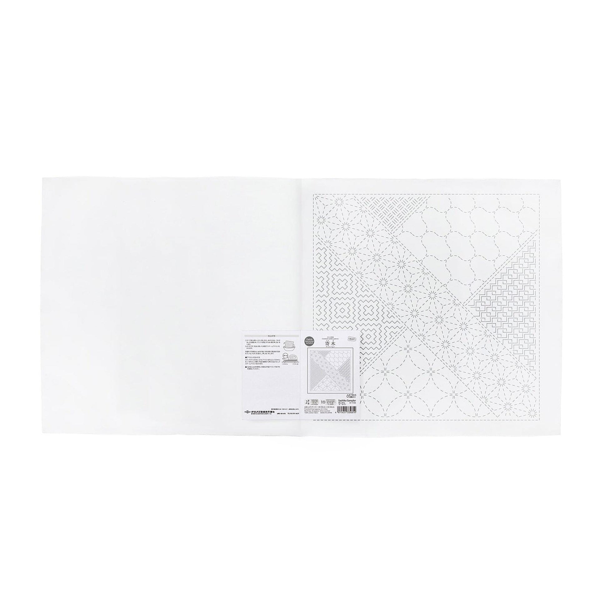 The image is a white square with a black and white pattern on it.