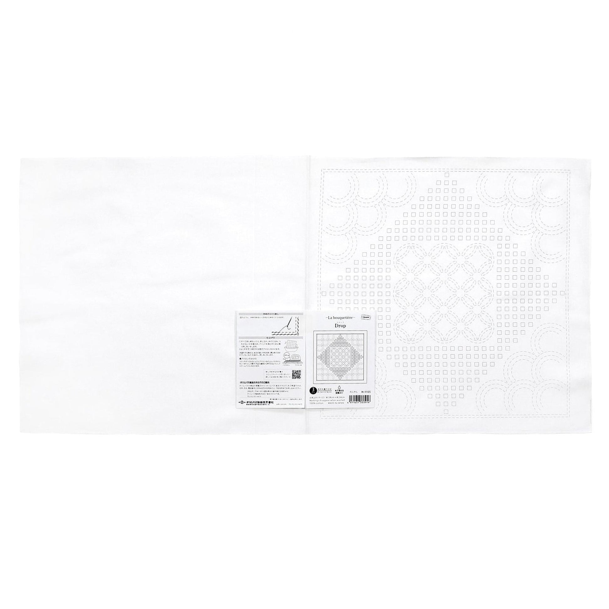 The image is a white square with a black and white pattern on it.