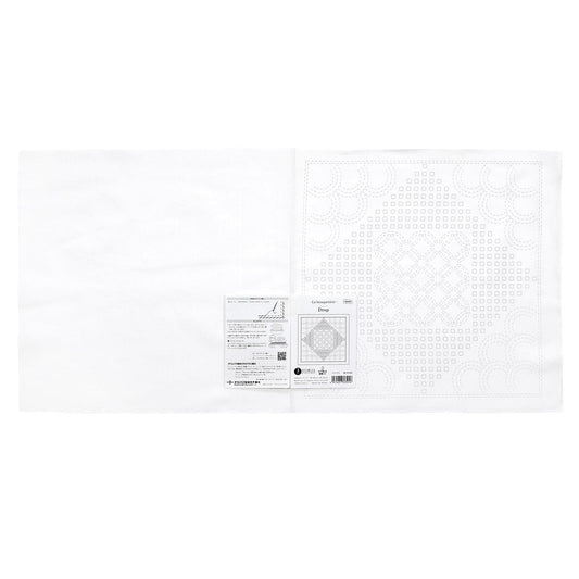 The image is a white square with a black and white pattern on it.