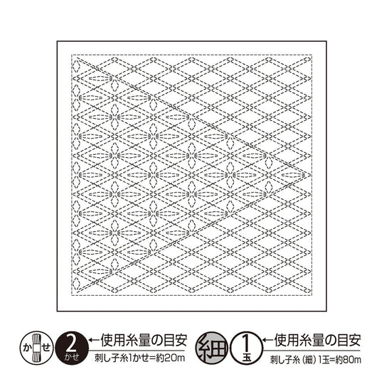 The image is a black and white square with a repeating pattern of diagonal lines and dots, creating a visually striking and intricate design.