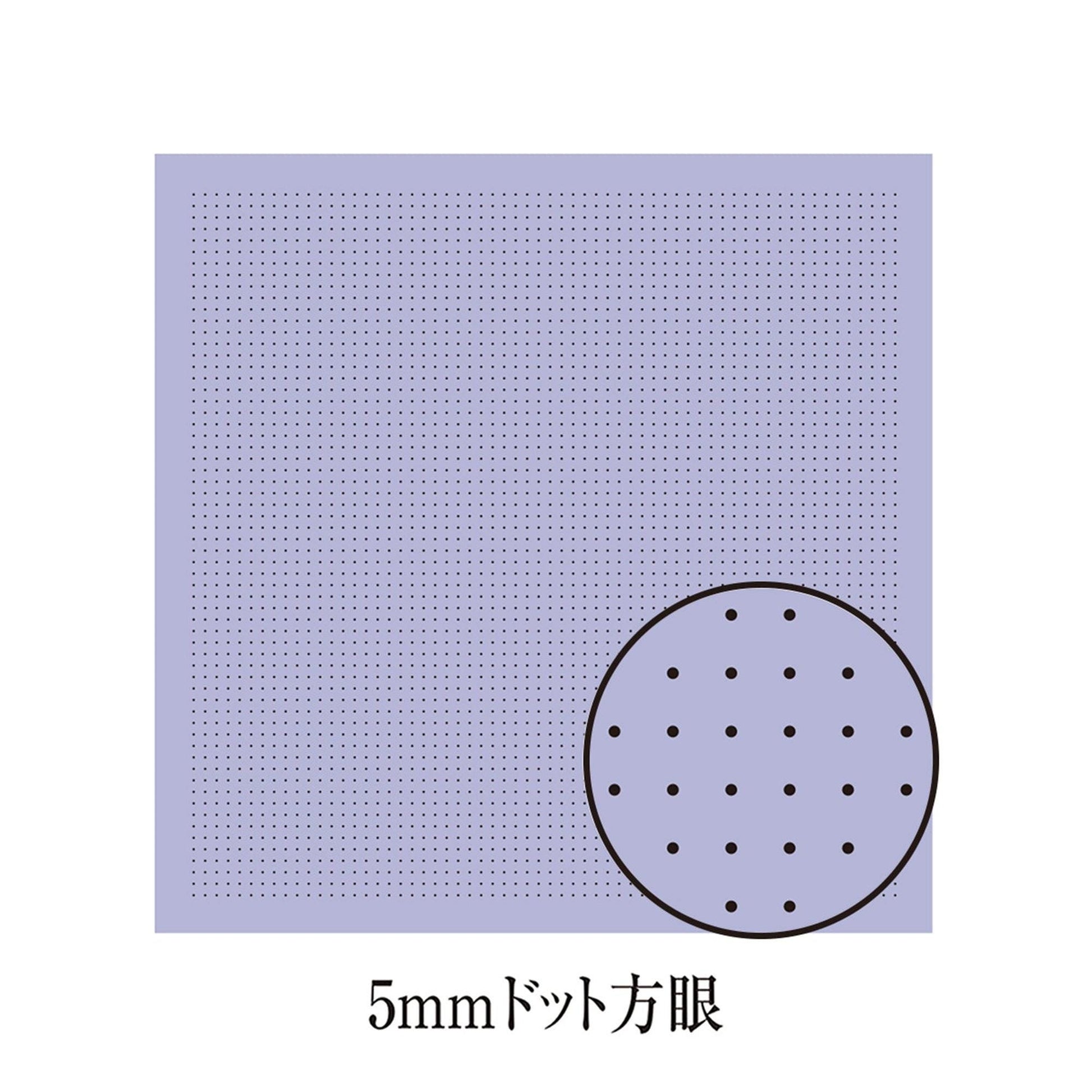 The image is a square with a grid of small dots, and there is a circle with a grid of small dots next to it.