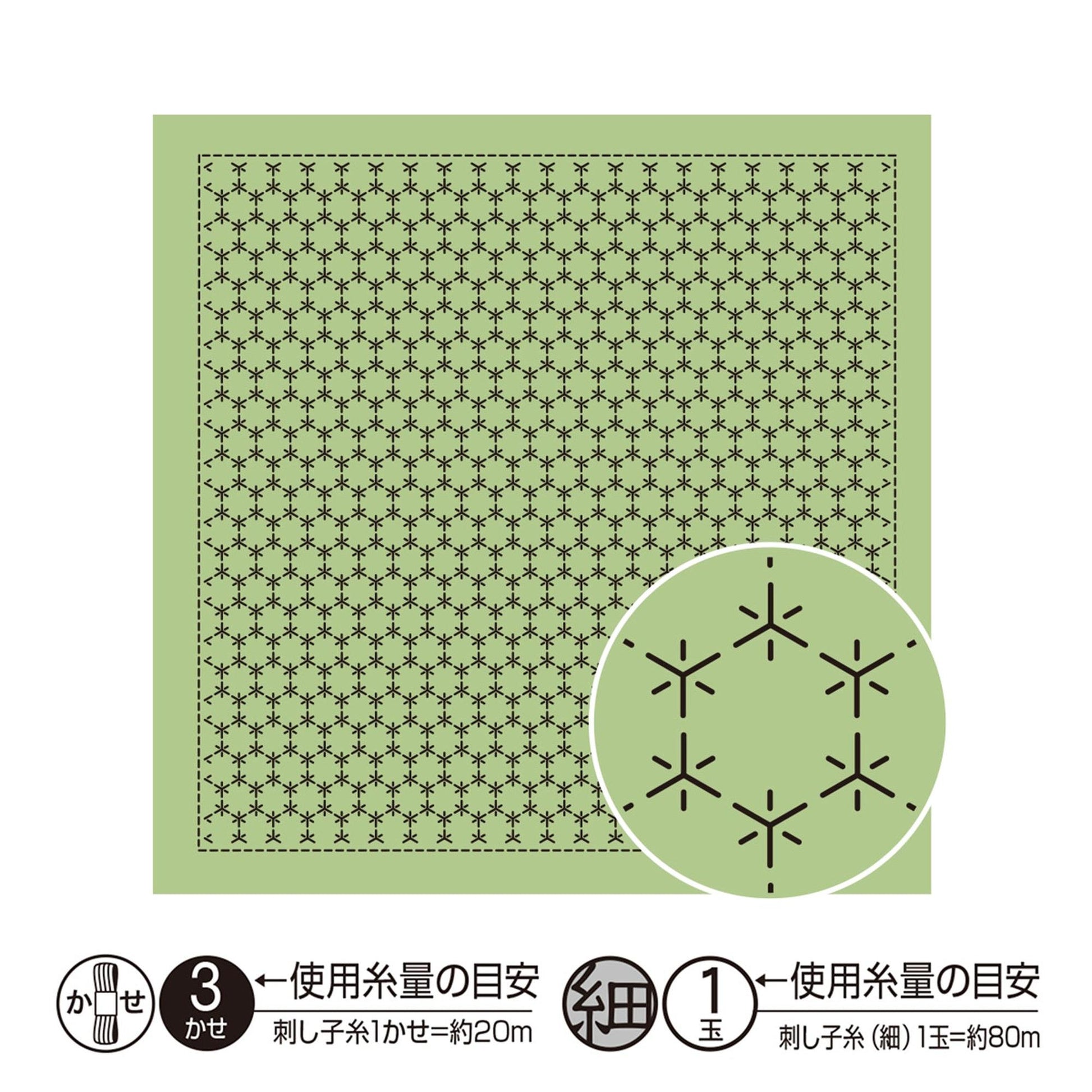 The image is a square with a repeating pattern of green dots, and there is a smaller circle containing a pattern of black dots in the center of the image.