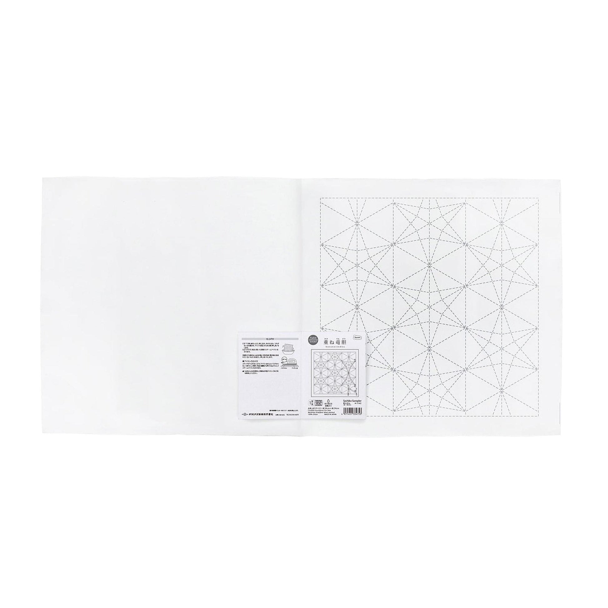 The image is a white square with a black geometric pattern on the right side.
