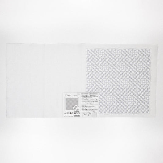The image is a white sheet of paper with a patterned square on it.