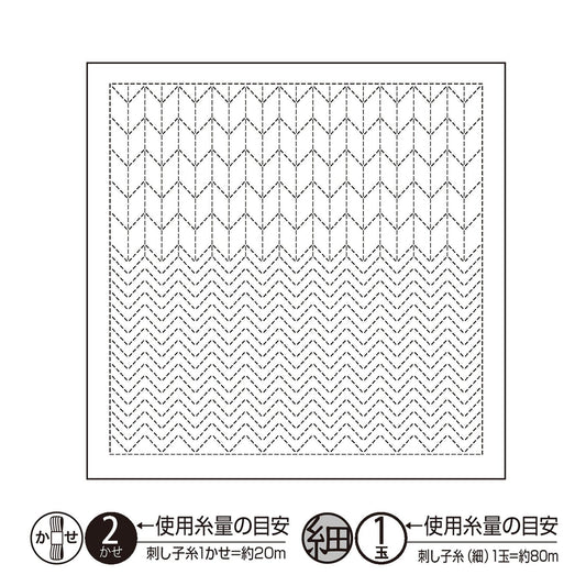 The image is a black and white square with a repeating zigzag pattern.