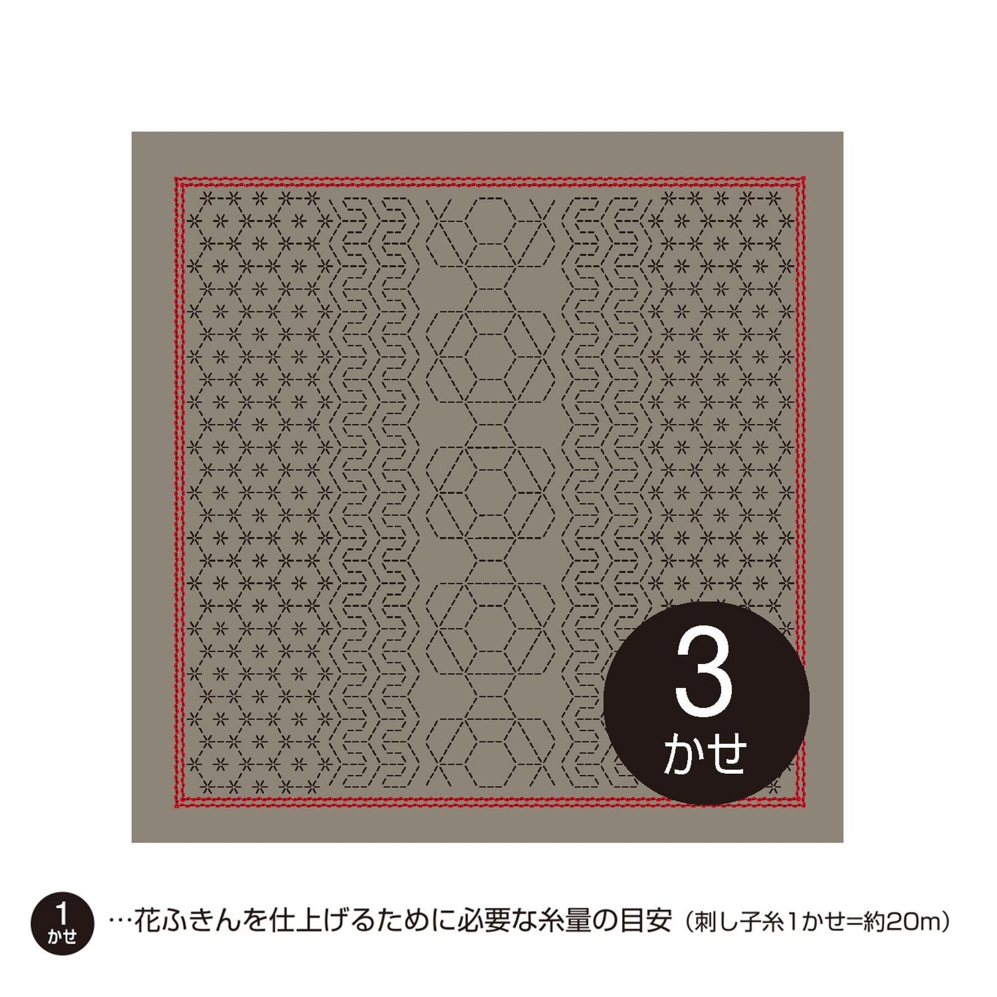 The image is a square with a repeating pattern of hexagons and stars in shades of gray and brown. There is a number "3" in the center of the image.