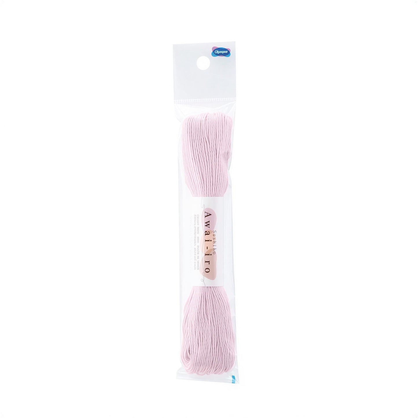 A package of pink yarn with a label that reads "AWAY TO".