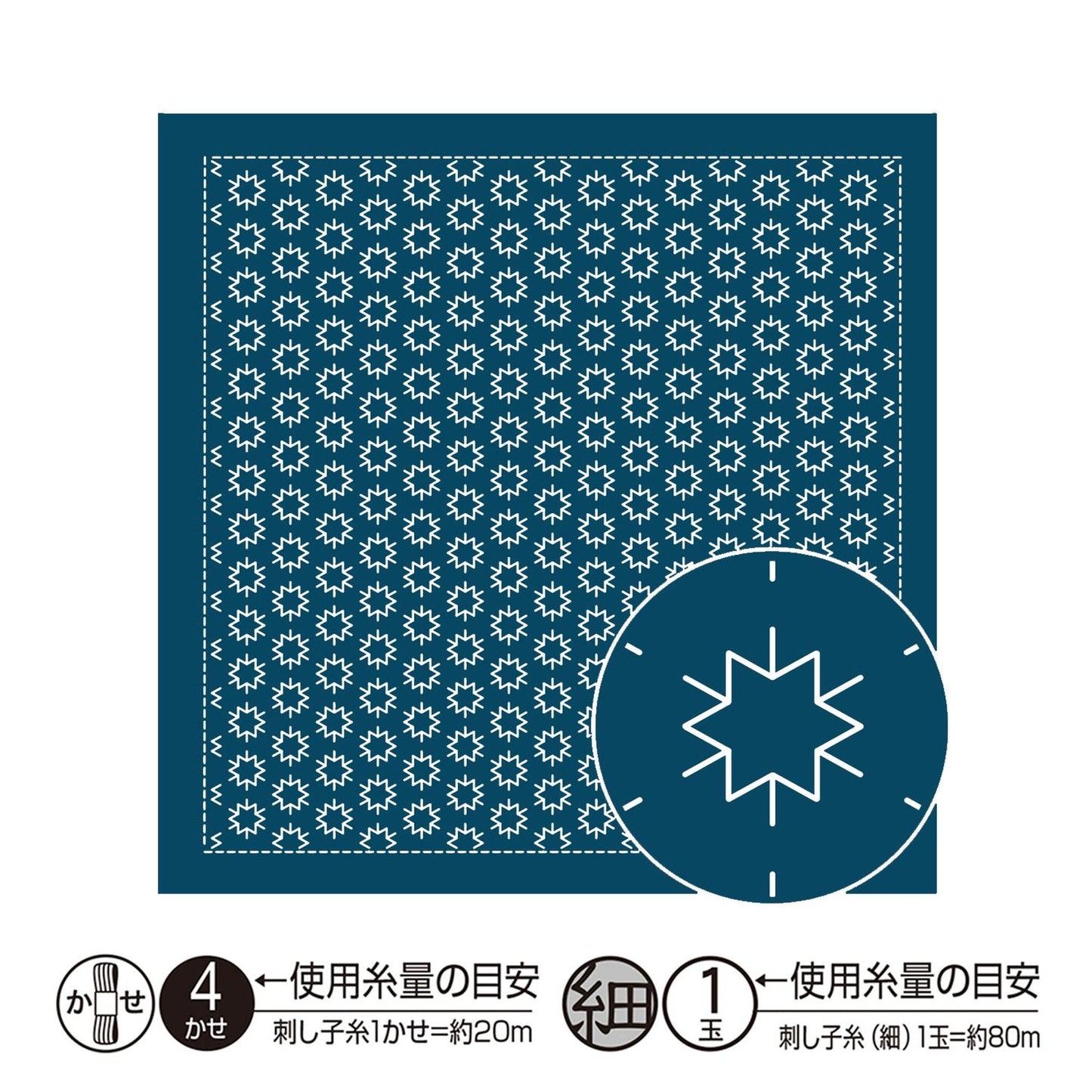 The image is a square with a blue background and a white star pattern. There is a circular icon with a white star in the center of the image.