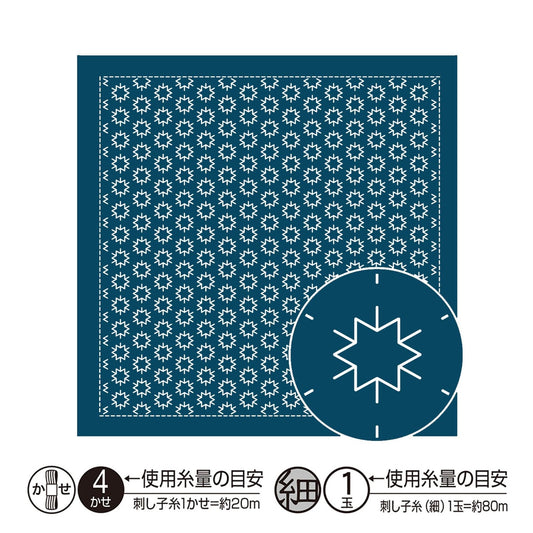 The image is a square with a blue background and a white star pattern. There is a circular icon with a white star in the center of the image.
