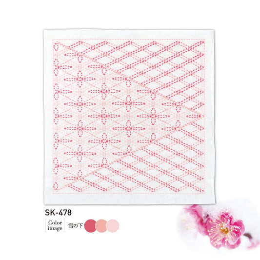 The image is a square with a pink floral pattern, and there is a small pink flower to the right side of the image.