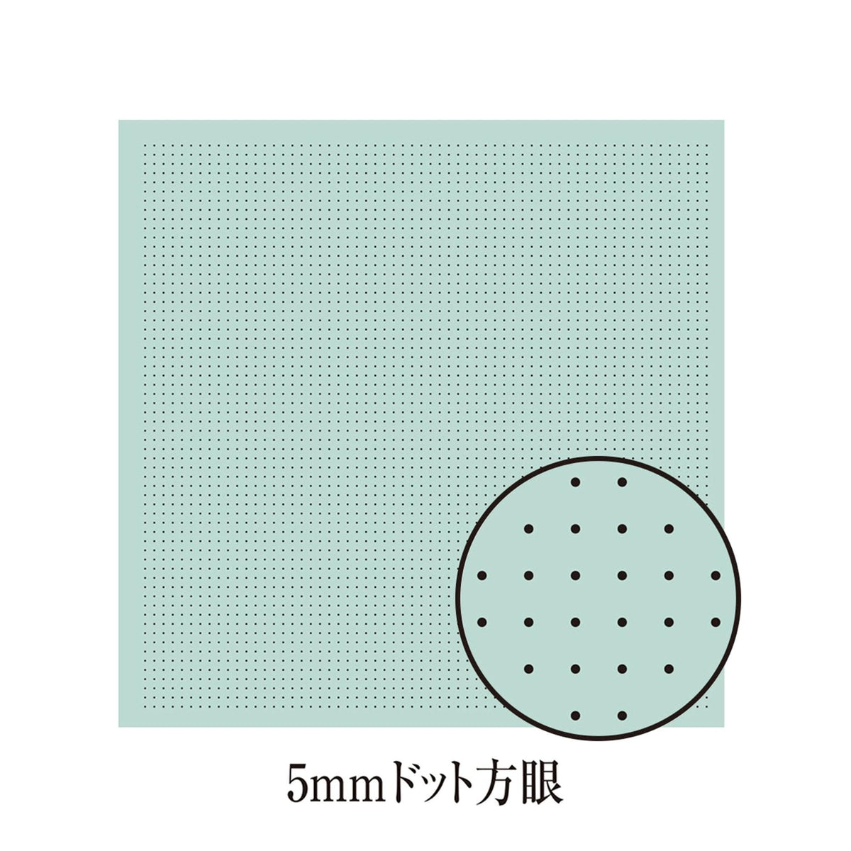 A square with a grid of small dots on it, and a circular pattern of dots next to it.