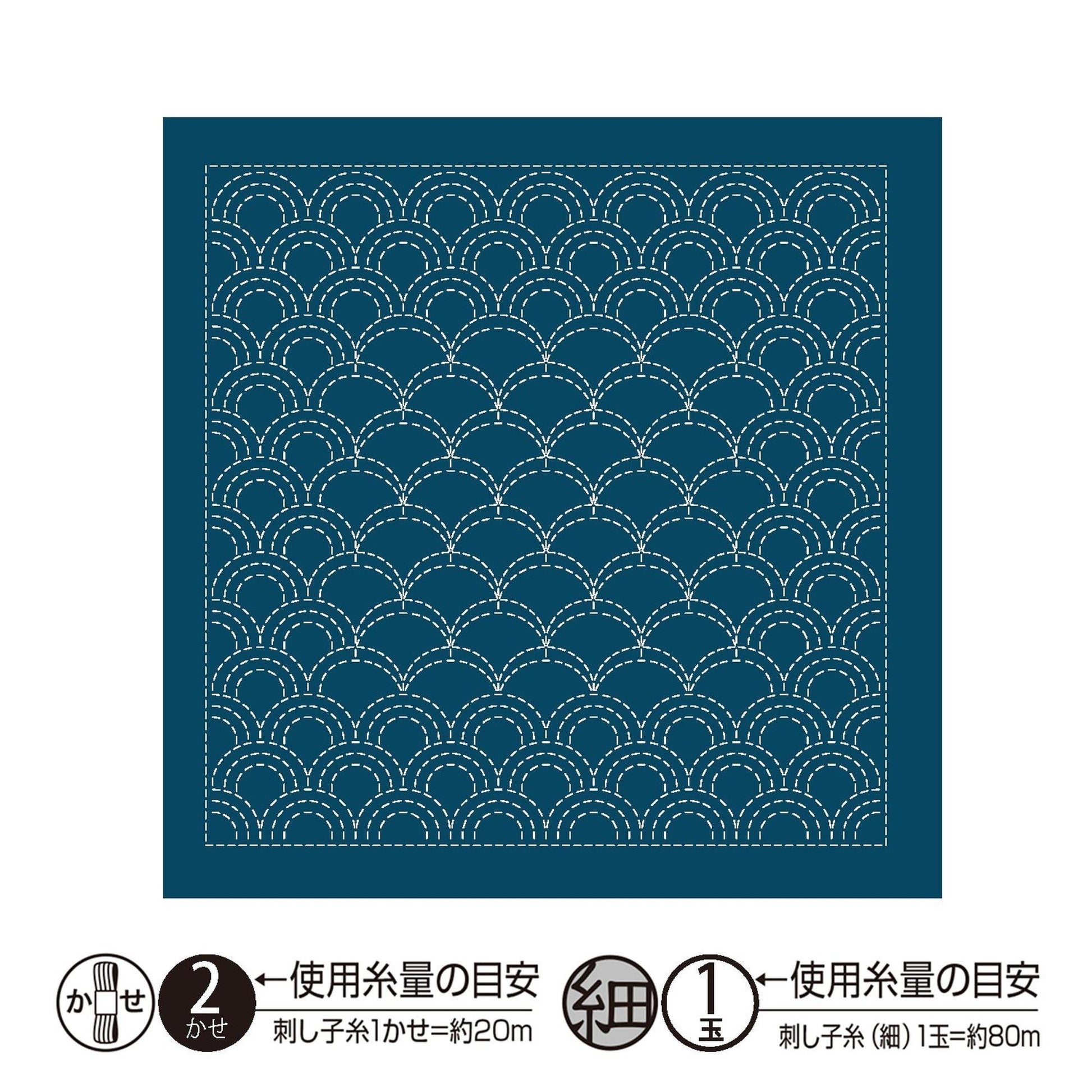 a square with a repeating pattern of blue and white circles, creating a visually striking and intricate design.
