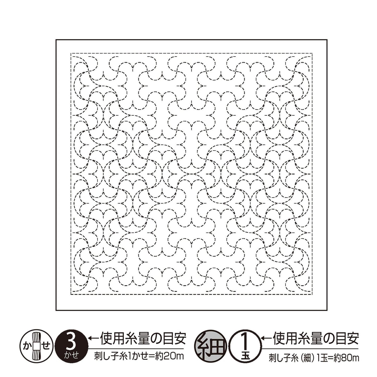 The image is a square with a repeating pattern of circles and lines, creating a visually striking and intricate design.