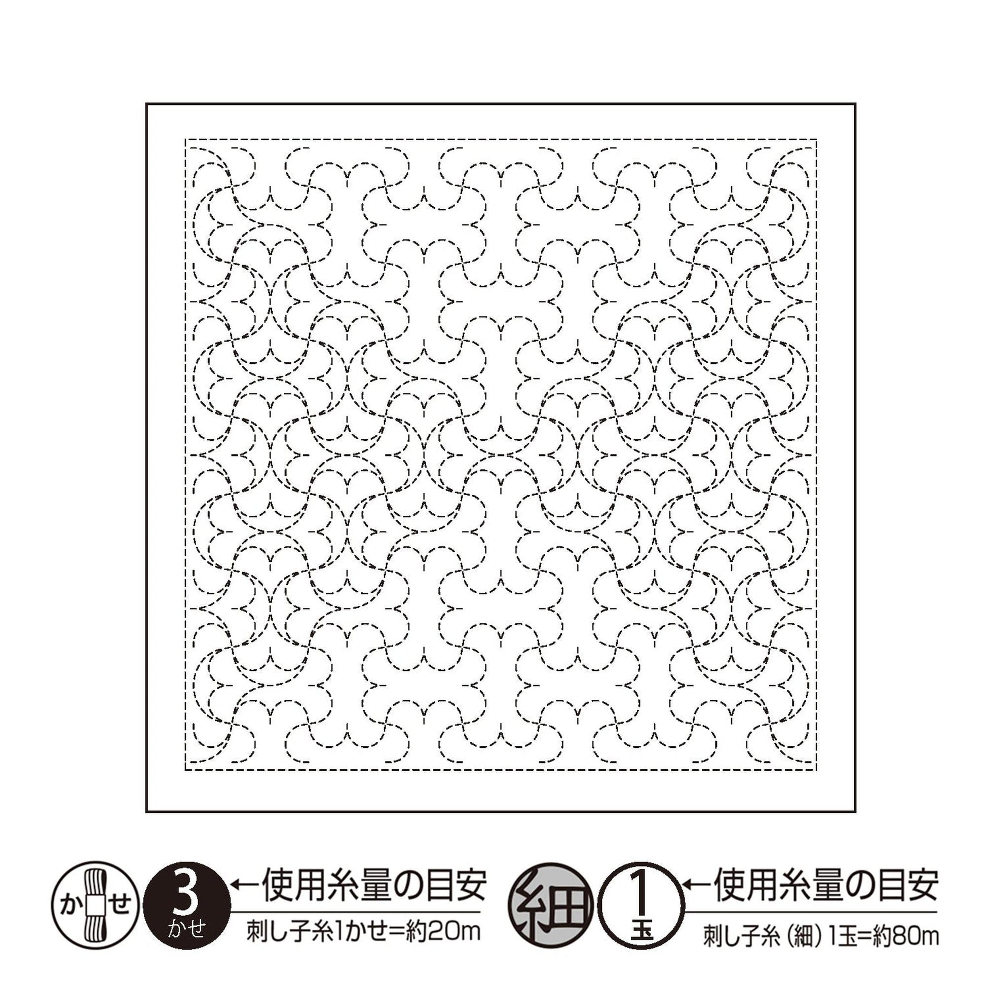 The image is a square with a repeating pattern of circles and lines, creating a visually striking and intricate design.