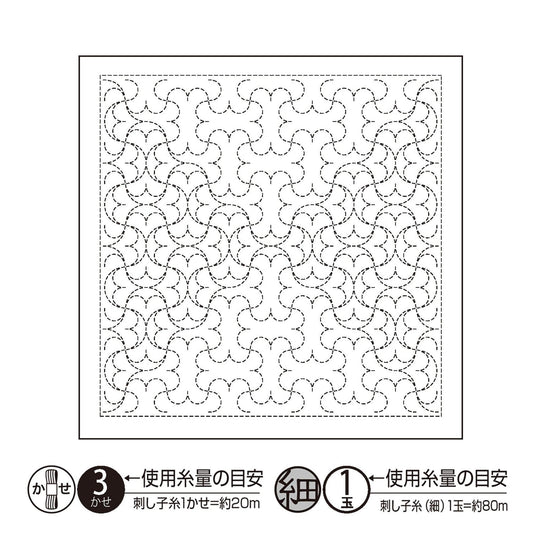 The image is a square with a repeating pattern of circles and lines, creating a visually striking and intricate design.