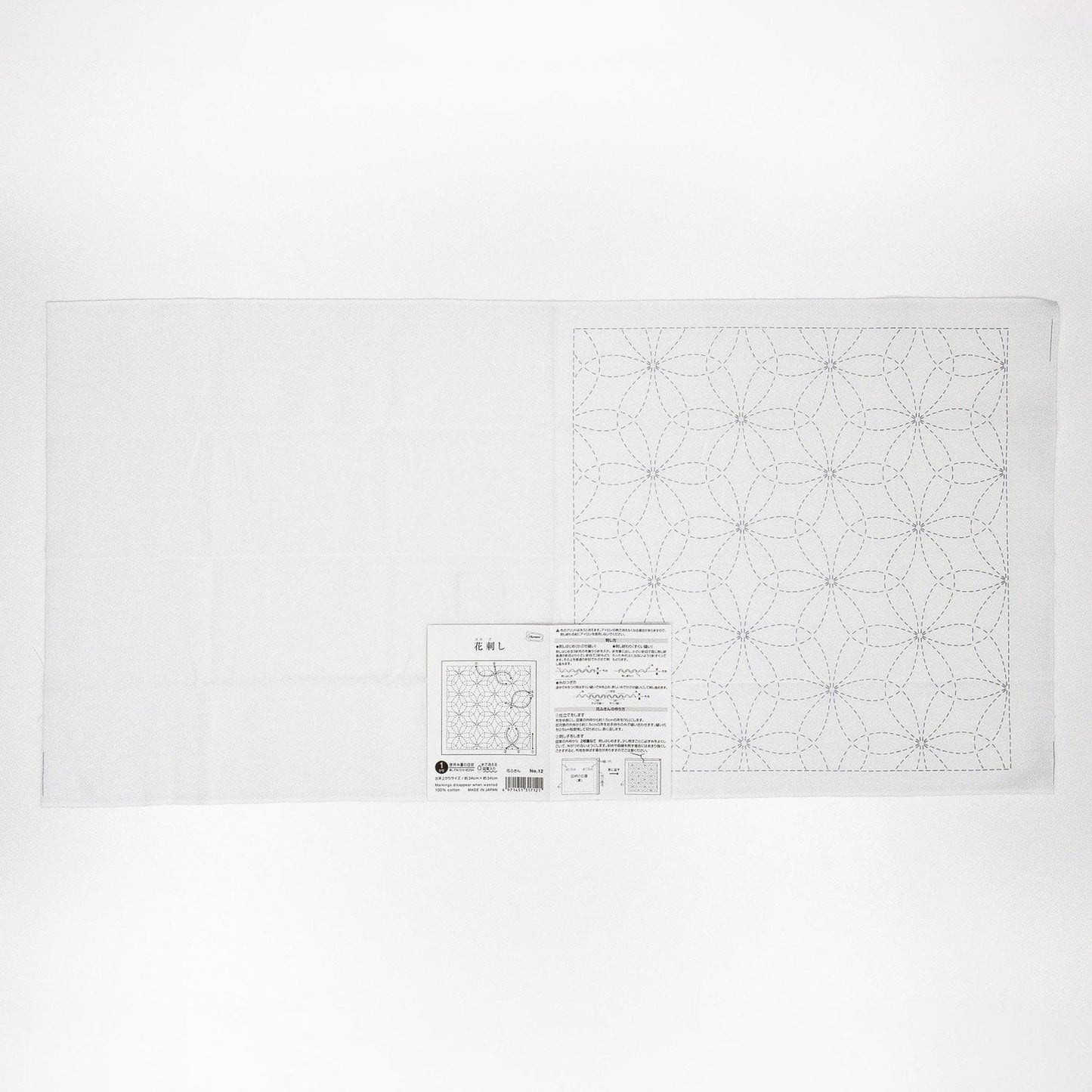 The image is a white piece of paper with a pattern and instructions printed on it.